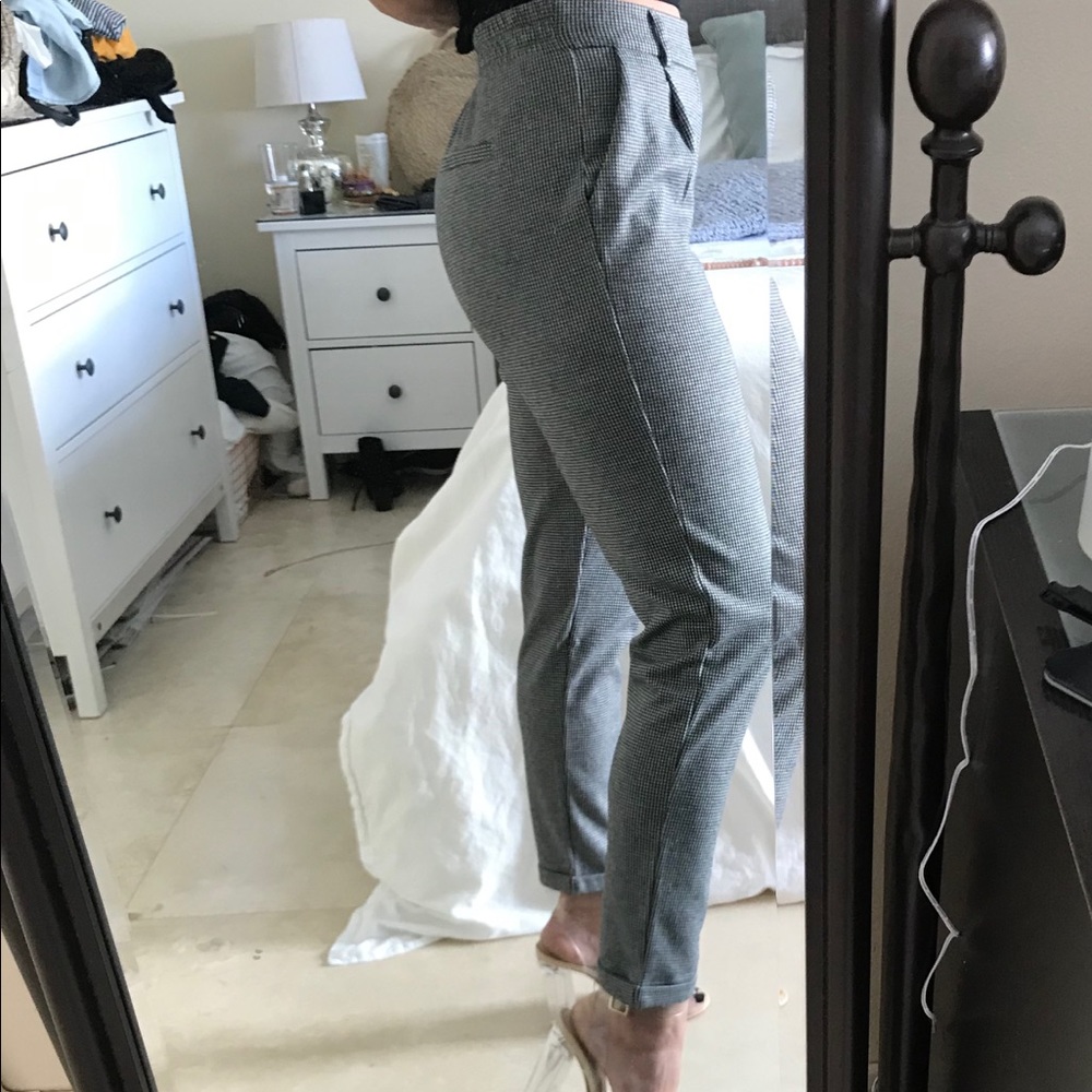 Gingham Pleat Pants